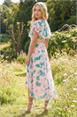Light Pink Floral Chiffon Dress, Image 3 of 4