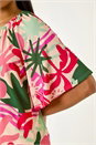 PINK Printed Raglan Sleeve Stretch Top, Image 5 of 5