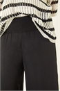 Black Curve Shirred Wide Leg Trouser, Image 5 of 5