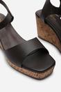 Dark Brown Where's That From Dark Brown Giselle Cork Platform Wedge, Image 5 of 5