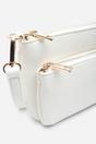 Cream Elani Small Double Zip Cross Body Bag, Image 6 of 7