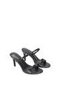 Black 'Kay' Slip On Stiletto Heel Mules With Open Toe, Image 5 of 6
