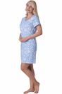 Blue Camille Lingerie Blue Floral Print Cotton Nightdress, Image 2 of 5