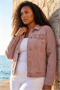 Rose Curve Mid Wash Denim Jacket, Image 1 of 4