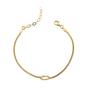 Gold Sterling Silver Snake Chain Knot Bracelet, Image 1 of 4