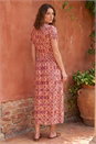 ORANGE Petite Abstract Midi Dress, Image 3 of 4