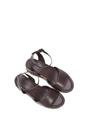 Brown XY LONDON Brown Platform Chunky Wedge Flatform Sandals With Ankle Strap, Image 6 of 6