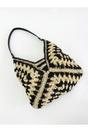 Black Black Woven Straw Shoulder Bag, Image 1 of 5