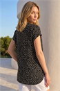 Black Polka Dot Puff Print Top, Image 3 of 4