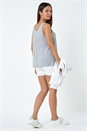 Light Grey Stretch Jersey Vest Top, Image 3 of 5