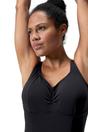 Charcoal Plain One Piece Swimsuit, Image 4 of 5