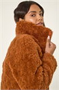 Brown Teddy Borg Jacket, Image 2 of 8