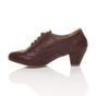 Burgundy AJVANI Burgundy Mid Heel Brogue Ankle Boots Shoe Boots, Image 3 of 5