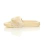 Beige Faux Fur Flip Flop Sandals Slides, Image 3 of 7