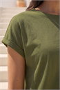 Olive Stretch Cotton Jersey T-Shirt, Image 4 of 4