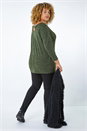 Khaki Curve Soft Knit Jersey Top, Image 3 of 5