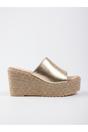 Gold iKrush Gold Rosa Womens Espadrille Wedge Sandals, Image 5 of 5