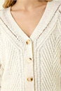 Ivory  Scallop V-Neck Knit Cardigan, Image 5 of 5