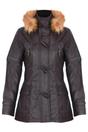Brown Lamb Leather Parka Fur Hood Jacket, Image 2 of 6