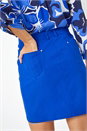 Royal Blue Straight Stretch Skirt, Image 5 of 6