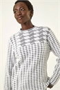 Grey Intarsia High Neck Knit Jumper, Image 5 of 5