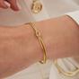 Gold Sterling Silver Snake Chain Knot Bracelet, Image 2 of 4