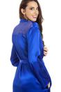 Blue Camille Lingerie Blue Full Length Long Sleeve Plain Satin Wrap, Image 5 of 5