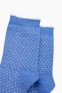 Blue Sock Talk Blue Polka Dots Combed Cotton Glitter Socks, Image 2 of 4