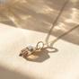 Silver Raw Herkimer Diamond Sterling Silver April Birthstone Necklace, Image 1 of 4