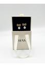 Gold Diamante Bow Pearl Drop Earrings - Gift Boxed, Image 2 of 5