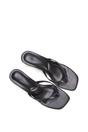 Black XY LONDON Black 'Violet' Slip On Flip Flop Kitten Heel Mule Heeled Sandals, Image 6 of 6