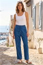 Indigo Petite Seam Detail Stretch Jean, Image 1 of 4