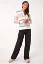Ivory  Jacquard Print Knit Hoodie, Image 2 of 5