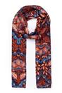 Blue Mosaic Floral Lightweight Scarf, Image 3 of 3