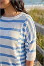 Blue Curve Stripe Knit Jumper, Image 4 of 4