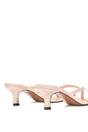 Beige XY LONDON Beige 'Tiana' Kitten Heel Sandal Mules With Toe Post, Image 6 of 6