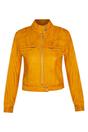 Yellow Womens Leather Moto Biker Jacket-Braga, Image 1 of 3