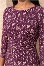 Wine Petite Twist Front Dress, Image 4 of 4