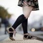 Black Nylon 20-30mmhg Compression Socks, Image 3 of 5