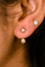 Gold Gold Zircon Minimalist Line Stud Earrings, Image 1 of 2