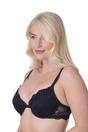 Black Floral Lace Padded Underwired Bra, Image 4 of 5