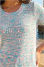 Light Blue  Sequin Knitted Top, Image 4 of 4