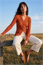 Rust Cable Rib Knit Jumper, Image 2 of 4