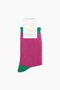 Pink Sock Talk Pink Polka Dots Combed Cotton Glitter Socks, Image 4 of 4