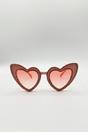 Pink Heart Shape Sunglasses In Pink, Image 2 of 4