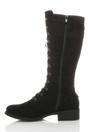 Black Lace Up Calf Military Calf Boots, Image 3 of 6