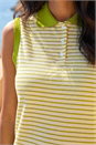 Lime Stripe Collared Mini Dress, Image 4 of 4