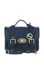 Navy Ashwood Leather Navy Stylish Real Leather Medium Satchel Bag, Image 1 of 4