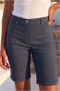 Dark Grey Turn Up Stretch Shorts, Image 1 of 4