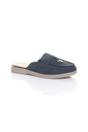 Navy Blue AJVANI Navy Blue Flat Slip On Open Back Loafers Mules, Image 1 of 4